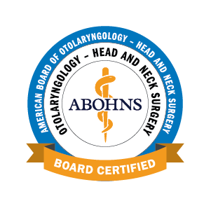 American Board of Otolaryngology - Head and Neck Surgery (ABOHNS) Board Certified Badge